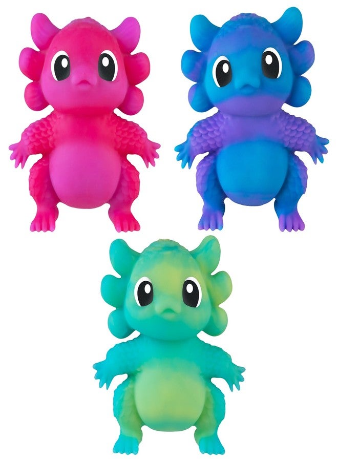 The Orb Factory ORB Funkee Animalz Squishy Axolotl Toy Mega 3 Pack - Adorable Stretchy Axolotl Squishy Toys - Fun Axolotl Squishies Stress Ball Toys - Sensory and Fidget Funkee Monkee Axolotl Toys for Kids and Adults - Image 2